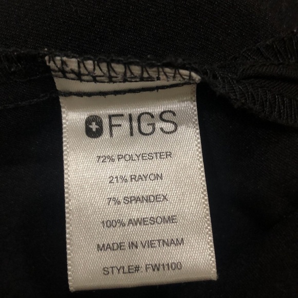 Figs Casma Scrub Top Size Small Black - Picture 7 of 10